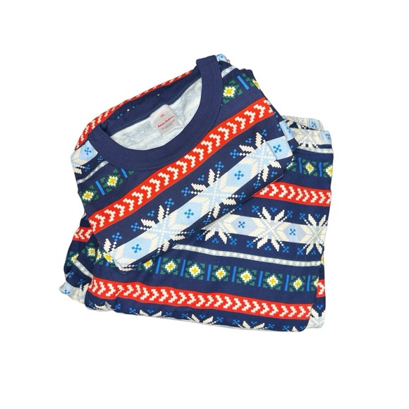 Hanna Andersson Other - Hanna Andersson SCANDI SNOWFLAKE FAIR ISLE HOLIDAY Pajamas UNISEX XXL 2X Flannel